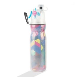 Water Bottle Sports Mist Spray Cooling Cycling Gym Beach Leak-proof Drinking Cup ALS88