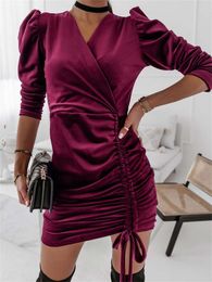 Descuento Vestido De Color Vino Tinto 2022 en venta en DHgate.com