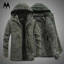 Winter Parkas Men Hooded Thick Fleece Jackets Hat Detachable Coat Men Casual Loose Parka Jacket Military Outdoor Coats 211204