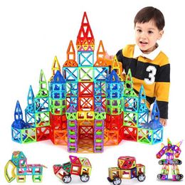 135PCS Big Size Magnetic Constructor Set Boys Girls Building Magnets Toy Magnetic Blocks Educational Toys For Children Q0723