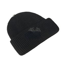 Design Embroidery Knitted Hats Woollen Hood Beanies Cotton Men Casual Skull Caps