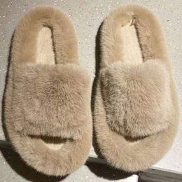 Women Fluffy Home Slippers Fashion Light Weight Warm Velvet Shoes for Home Winter 2022 New Lovely Non-slip Lazy Shoes