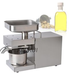 New Multifunctional Screw Peanut Oil Stainless Steel Oils Presser Automatic Small Commercial Oil Press 220V