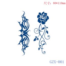 TS005 mini 8x11cm Temporary Tattoo Stickers Waterproof for women girl kids body Arm Clavicle Disposable makeup sticker