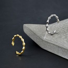 Original 925 silver geometric rhombus personality open rings 2021 woman fashion DIY fine jewelry gifts