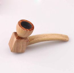 Natural Wood Mini Dry Herb Tobacco Pipes Portable Innovative Design Filter Holder Mouthpiece Smoking Handpipe High Quality Handpipes DHL Free