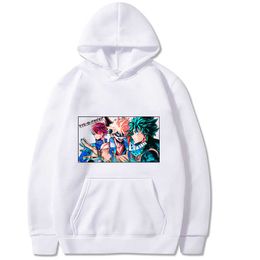 My Hero Academia Hoodie Deku Todoroki Bakugo Sweatshirt for Men Unisex Clothes Y0803 Y0804