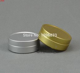 10G 10ML Aluminium Box Gold Colour Silver Color, Tin Metal Container, Empty Jar, Cosmetic Cream Packaging Box, 50pcs/Lotjars