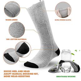 Sports Socks Heating Boot Feet Warmer Long Winter Outdoor Gift Battery Powered Electric Heated Accessories Drop