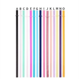 24cm PP plastic straw can be reused environmental protection material multi Colour used for 20oz straight cup Barware Drinking Straws T2I52108