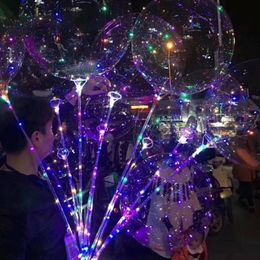 Novos Brinquedos Criança Luminosa Led Balões Com Balão Brilhante Gigante Stick Iluminado Balão Balão Brinquedo Festa de Aniversário Decorações