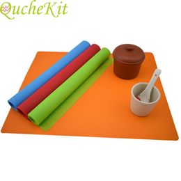 40*50cm Silicone Table Mat Square Placemat Non-slip Insulation Pad Baking Sheet Rolling Dough Home Decor