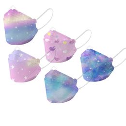 Adult mask starry sky pattern sweet heart anti-dust non-woven breathable masks women men disposable facemasks designer