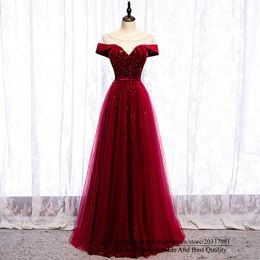 Sweety Sexy Sweetheart Sequins A-Line Red Formal Evening Dresses 2021 Scoop Ruffles Tulle Lace Up Cocktail Prom Party Gowns E20