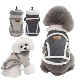 Dog Apparel pet clothing Teddy small and medium-sized dogs autumn winter two-legged cotton coat Nordic jacket