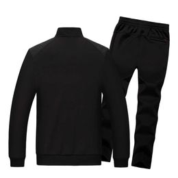 WWKK Men Tracksuits Solid Colour Sportswear 2020 Autumn Men's Jacket + Pants Tracksuit Male Sweatshirt Casual 2 Piece Set casuais Y0831