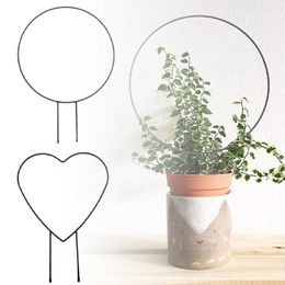 Other Garden Supplies 1pc Love Heart-shaped Round Vine Climbing Rack Flower Plant Trellis Support Frame Steel+Plastic & Care