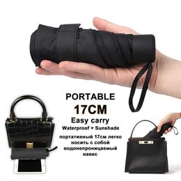 180g Mini Fashion Pocket 5 Folding Ladies Ultra Light Portable Travel UV Protection Sunshade Men's Outdoor Umbrella 210626
