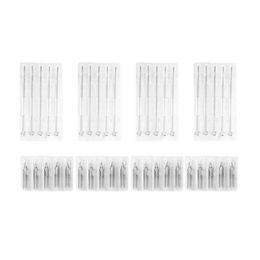 stainless tattoo tubes UK - Tattoo Needles 20Pcs Stainless Steel Set With Disposable Tips Tubes Sterile Nozzle Semi-Permanent Gray
