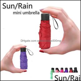 Umbrellas Household Sundries Home & Garden Small Fashion Folding Umbrella Rain Women Gift Men Mini Pocket Parasol Girls Anti-Uv Waterproof Portable Tr