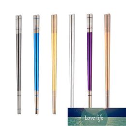 1pcs Gold-plated Colour Chinese Metal Chopsticks Non-Slip Stainless Steel Chop Sticks Reusable Kitchen Sushi Factory price expert design Quality Latest Style