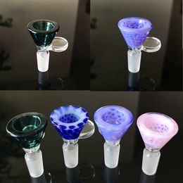 Mini Glass Pipe 14mm Male Joint Glass Bowl Dab Bubbler Colors Heady Smoking Oils Glass Oil Burner Pipes XL-SA01