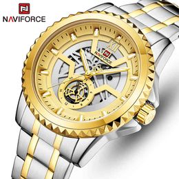 NAVIFORCE Brand Men's Fashion Watches Men Sport Waterproof Quartz Watch Stainless Steel Military Male Clock Relogio Masculino 210517