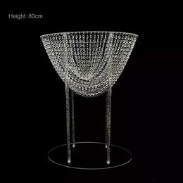 80cm tall transparent decorative flower arrangement clear acrylic flower stand for wedding table Centrepiece senyu628