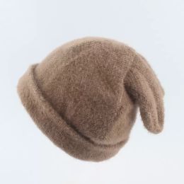 Cute Rabbit Ears Beanies Rabbit Fur Hat Women Autumn Winter Wool Knitted Hat Winter Warm Korean Japanese Bunny Hats