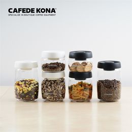 CAFENA Glass Canister Vacuum glass sealed tank Eco Friendly Borosilicate Storage Jars With Lid Food Kitchen Jar 211110