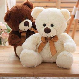 High Quality Toy Cartoon Teddy Bear Plush Toys 25cm Stuffed Plush Animals Bear Doll Birthday Gift For Children Y211119