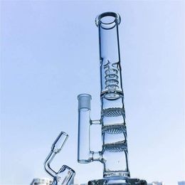 Straight Tube Hookahs Thick Glass Bongs Water Pipes comb Water Bong Heady Dab Rigs With 18mm Joint