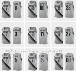 2021 New Basketball Jerseys\rPortland\rTrail\rBlazers Damian Lillard Carmelo Anthony C.J. McCollum Enes Kanter Any player pressing custom Vintage jerseys