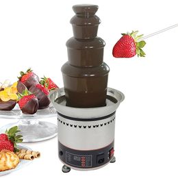 220V/110V 4 Tiers Chocolate Fountain Commercial Automatic Chocolate Waterfall Machine Chocolate Fondue Maker For Wedding Party