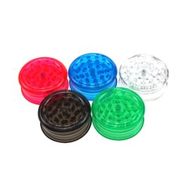 Plastic herb crusher grinder Smoking Accessories 3 layers 60mm Acrylic tobacco grinders for smoke tools WY1280