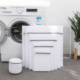 11 Size Mesh Laundry Bag Polyester Wash s Coarse Net Basket s for Washing Machines Bra 211112