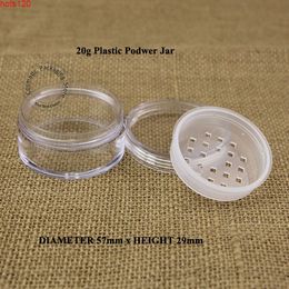 10pcs/lot High Quality 20g Plastic PS Cream Jar Clean Podwer Vial Empty 20ml Women Cosmetic Container Packaging Refillablehood qty