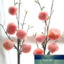 Artificial Flower Berry Fruit Dried Persimmon Rose For Christmas Home Wedding Decoration DIY Flower wall Fake Flowers Wholesale1