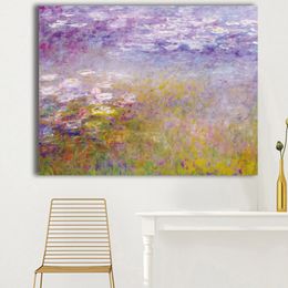 Modern Impression Claude Monet Water Lily Pond Abstract Art Natural Landscape Oil Paintings Prints Gallery Home Decor No Frame