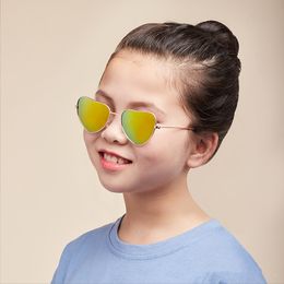 Cute Children Sunglasses Gradient full frame Heart UV400 Glasses Girl Boy Wholesale Sun Protection Sunglasses Kid Personality 3-12years