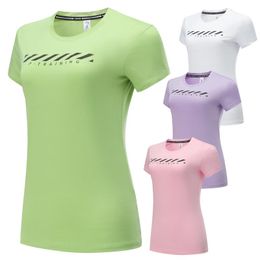 Running Jerseys Woman Compression Shirt Outdoor Sports Fitness Tee Stripe Print Fast Dry Short Sleeve Yoga Female Training Tshirts
