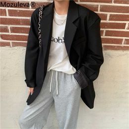 Mozuleva Chic Loose Amrygreen Women Blazer Spring Summer Single Breasted Female Suit Jacket Full Sleeve Oversize Outwear 210930