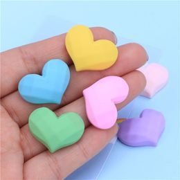 Macaron Colorful Heart Resin Charms Patch Jewelry Finding Kawaii Pendant DIY Keychain Earring Earrings Accessories
