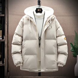 Mens Thicken Couples Down Coats Fashion Trend Warm up Windproof Hooded Puffer Jackets Designer Winter Male Loose Bread Casual Puff Jackets