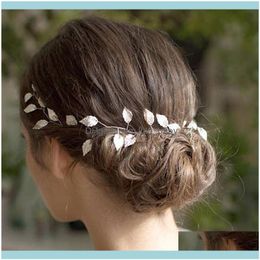 Headbands Jewelrykmvexo Hair Aessories Wedding Bridal Headband Leaves Hairband Women Head Ornament Ladies Hairs Jewelry Drop Delivery 2021 E