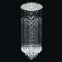 New shoes crystal chandelier stairs chrome transparent crystal lamp hotel lobby lights
