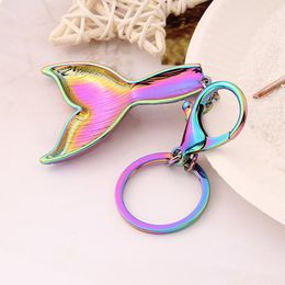 Car Keychain Mermaid Tail Keychain Creative Key Holder Metal Key Ring Key Chain Keyring Auto Accessories