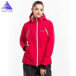 Skiing Jackets Outdoor Sports Clothing Ski Suit Women's Raincoat Jacket Hooded Thick With Wind-Resistant Cuff Warm