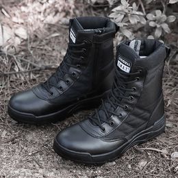 Boots Outdoor Male Hiking Boots Men Special Force Desert Tactical Combat Ankle Hunting Boots Men Work Black Botas