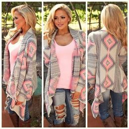 women fashion Aztec printed long sleeved casual all-match Cardigans 211011